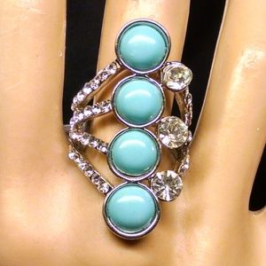 Elegant Silver Shiney Rhinestones Sexy Ring